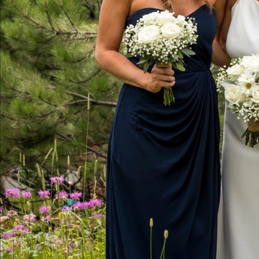 Navy blue, Bill Levkoff bridesmaid dress